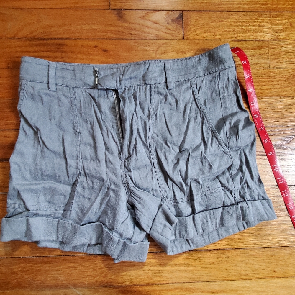 Gray Women's Linen Shorts